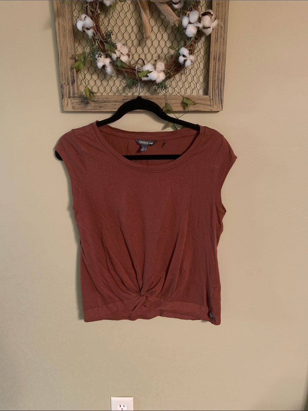 Toad&Co Anza Twist Front Short Sleeve Top - Rust